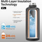 Insulated Water Bottle | Thickened Stainless Steel for Gym and Hiking with Straw, Carrier Bag, Handle Strap | BPA-Free 87 oz