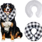 CuteBone Inflatable Dog Cone with Removable Soft Fleece Covers for Small/Medium/Large Dogs and Cats Neck Donut Collar After Surgery GWB03L