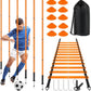 Soccer Agility Training Equipment: 6 Soccer Agility Poles, 20ft Agility Ladder, 10 Soccer Cones, 1 Jump Rope. Soccer Training Poles for Speed Training, Agility Training