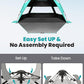OutdoorMaster Beach Tent with Blackout Shelter Technology, Portable Beach Shade Sun Shelter Canopy for 4-6 Person with UPF 50+ UV Protection, Easy Setup Pop Up Tent Family Size