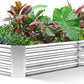 Land Guard 6×3×1ft Galvanized Metal Raised Garden Bed, Metal Planter Kit Box Outdoor for Deep-Rooted Vegetables, Flowers, Green and Herbs……