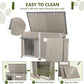 Large Dog House Outdoor XL Wooden Dog House with Weatherproof Asphalt Roof, Chew-Resistant Frame, Removable Floor, for Medium to Large Dogs Indoor Outdoor Use (Grey, 55.1"L x 33.1"W x 34.8"H)
