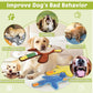 Dog Toys 3-Pack Cute Duck Shapes Puppy Toys No-Stuffing Squeaky and Crinkle Interactive Dog Chew Toy for Small to Large Breeds