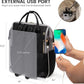 LOVEVOOK Diaper Bag Backpack, Baby Bag with Changing Station, Large Diaper Backpack for Mom Dads, Waterproof Leather Mommy Bag for Boy and Girl, Travel Essential Baby Shower, Black-Grey
