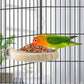 KATUMO Conure Perch Bird Wood Perch Stand Toy Parrot Cage Toy Bird Food Cup for Parakeet Lovebird Finch Conure Budgie Small Birds