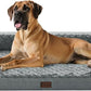Orthopedic XXL Dog Bed for Extra Large Dogs, Waterproof Memory Foam Dogs Bed with Sides, Egg-Crate Foam and Non-Slip Bottom Big Dog Couch Bed with Washable Removable Cover(XX-Large,Grey)