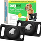 BugMD Paw Guardian Flea & Tick Pendant (2-Pack) with AirTag Holder – Plant-Based Flea & Tick Prevention for Dogs – Pet Collar Tag & GPS Tracker Holder for Dogs – Black