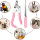 Cat Nail Clippers for Beginners and Groomers - Durable pet trimmer - Supplies with Safety Guard, Avoid Overcutting - Grooming Tool for Small Animals Tiny Dog Indoor Cat Bunny Rabbit Bird Kitten (Pink)