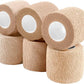 WePet Pet Wrap, Self-Adhesive, Only Sticks to Itself, Non-Woven Tape for Dog Legs, Paws, Wounds, First Aid Cohesive Gauze for Horse, Cat, Bird, Animal, 6 Rolls, 2 Inch, Solid Color