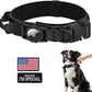 Tactical AirTag Dog Collar - Heavy Duty, Adjustable GPS Collar Compatible with Apple AirTag, with Holder & Control Handle for Medium/Large Dogs [ Black, XL ]