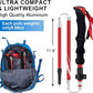 BISINNA Collapsible Trekking Hiking Poles- 2 Pack Folding Aluminum Walking Sticks with Quick Lock System 4 Season Accessories,Telescopic, Adjustable, Lightweight for Men Women