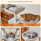 Taoqimiao Cat Tree, 71.7-Inch Cat Tower for Indoor Cats, Plush Multi-Level Cat Condo with 13 Scratching Posts, 2 Perches, 2 Caves, Hammock, 2 Pompoms,Light Gray MS013LW