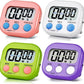 4 Pack Digital Kitchen Timer Magnetic Digital Timer with Big Display Loud Ring Cooking Timers for Cooking, Game, Gym, Break Time, Classroom (4, Pink, Purple, Green, White)