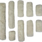 ECP Equine Comfort Products Merino Sheepskin Halter Fleece Set for Horses, 100% Natural Wool, Chafe Protection, Breathable Relief & Cushioned Comfort, Machine Washable, 9-Piece Set, White