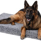 Stoutwool 4" Indestructible Dog Bed - Orthopedic Chew Proof Dog Crate Pad - Fluffy Kennel Mat for Aggressive Chewers - Ideal for Extra Large Breeds & Fits 48-Inch Crate - 47"x29", Charcoal
