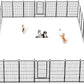 Dog Playpen 40 inch 30 Panels Indoor Outdoor Dog Pen for Large/Medium/Small Dogs Heavy Duty Metal Dog Fence Outdoor for Yard, Puppy Playpen with Door Portable Pet Fence for RV Camping Yard