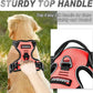 BARKBAY No Pull Dog Harness Front Clip Heavy Duty Reflective Easy Control Handle for Large Dog Walking(Light Pink,XL)