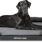 The Dog’s Bed Medium Support Memory Foam Dog Bed XXL Plush Grey 51.5x39, Pain Relief: Arthritis, Hip & Elbow Dysplasia, Supportive, Calming, Waterproof Washable Cover,Veterinary-Approved