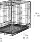 Amazon Basics Durable, Foldable Metal Wire Pet Crate with Tray, Portable and Sturdy for Travel, Single Door, Divider Panel, Perfect Size for Small Dogs, 22 x 13 x 16 in, Black