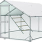 Large Metal Chicken Coop, 10x13x6.5FT Chicken Runs for Yard with Cover