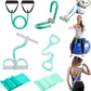 6 Pcs Fitness Resistance Exercise Bands 6 Tube Pedal Puller Resistance Band Set for Women Weight Loss Thigh Training Workout Equipment Elastic Arms Abdomen Shoulder Waist Leg Beginners Yoga