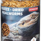 Freeze Dried Mealworms 6 Oz - High Protein Pet Food for Reptiles, Bearded Dragons, Birds & Hedgehogs - Nutrient-Packed Treat for Lizards, Geckos, Turtles, Chickens