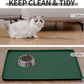 Waterproof Pet Feeding Mat with High Raised Edges, Heavier and Thicker Placemats for Cat Dog Water Bowl with BPA Free, Dogs Cats Food Mats for Messy Drinkers to Prevent Spill and Protect Floors