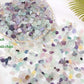 1lb Fluorite Aquarium Gravel Rocks Natural Tumbled Healing Crystal Chips Bulk Gemstones Crushed Stones for Fountain Vase Filler Planters Decorative Fish Tank Potted Reiki Energy Balancing