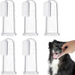 BLMHTWO 5 Pieces Dog Tooth Brushing Kit Finger Toothbrush for Dogs Cat Puppy Toothbrushs with Silicone Bristles and 16 Round Particles Thickened Silicone-Layer Transparent Dog Toothbrushs for All Pets