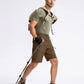 Pudolla Men's Hiking Cargo Shorts 9" Lightweight Outdoor Work Shorts for Men Travel Golf Camping Casual with 5 Zipper Pockets