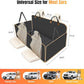 Dog Car Seat Cover for Back Seat, Dog Car Bed Cover with Strong Hard Bottom 4 Panels, Car Back Seat Extender Hammock for Car SUV Truck Black Color