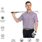 Men's Golf Polo Shirts Short Sleeve Striped Performance Moisture Wicking Dry Fit Golf Shirts for Men