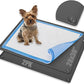 TidyFriend 2 Pk Pee Pad Holder Tray for 28” x 23” Pee Pads with Corner Lock Holes, Raised Edges, Non-Spill, Easy to Clean Silicone Dog Potty Tray Holder, for Indoor Floor Protection (Black)