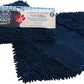 Soggy Doggy Super Shammy Dog Towel - Microfiber Chenille Towel for Drying Dogs and Cleaning Paws - Fast Drying with Hand Pockets for Ease (Navy Blue, 31” x 14”)