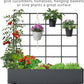Metal Raised Garden Bed with Trellis, Elevated Planter Box with Legs for Outdoor Patio, Iron Standing Garden Box for Vegetables, Herbs, Flowers, Climbing Plants