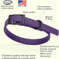 Dogline Biothane Waterproof Dog Collar Strong Coated Nylon Webbing with Black Hardware Odor- Proof for Easy Care Easy to Clean High Performance Fits Small Medium or Large Dogs, Violet Purple