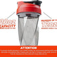HELIMIX 1.5 Vortex Blender Shaker Bottle Holds Upto 20oz | No Blending Ball or Whisk | USA Made | Portable Pre Workout Whey Protein Drink Shaker Cup | Mixes Cocktails Smoothies Shakes | Top Rack Safe