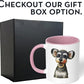 Personalized Coffee Mug, Custom Photo Caricature Gift, Funny Customized Coffee Gift for Men & Women, Custom Mugs with Pictures, Pink 11oz Customized Ceramic Tea Cup