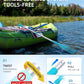 OCEANBROAD Telescoping Emergency Paddle 21''-42''（Assembling Required）/26''-54'' Aluminium Shaft for Kayaking Boating Canoeing River Tubing