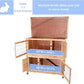Trixie 2-Story Rabbit Hutch with Retreat Area, Non-Slip Ramp, Hinged Roof with Locking Arm, 4 Doors, 2 Metal Slide Latches, and Pull-Out Trays for Easy Cleaning