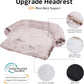 GGIB Calming Dog Bed Fluffy Plush Dog Mat for Furniture Protector with Removable Washable Cover for Large Medium Small Dogs and Cats (Large, Rust White)