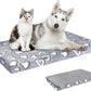 VANKEAN Dog Crate Mat Reversible Cool and Warm, Stylish Dog Bed for Crate with Waterproof Inner Linings and Removable Machine Washable Cover, Firm Support Dog Pad for Small to XX-Large Dogs, Grey