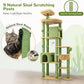 Globlazer Cactus Giant Cat Tree, 83 inch Cat Tree for Indoor Cats Large Adult, XXL Cat Tower with 9 Scratching Posts for 20lb+ Heavy Duty Large Adult Cats, F83, Green