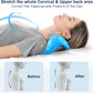Neck and Shoulder Relaxer with Upper Back Massage Point, Cervical Traction Device Neck Stretcher for TMJ Pain Relief and Cervical Spine Alignment Chiropractic Pillow (Blue)