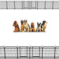 Dog Playpen Outdoor 32 Panels Heavy Duty Dog Fence 32" Height with Thick Pipe Anti-Rust with Doors Portable for RV Camping Yard, Total 71FT, 406 Sq.ft, Snowy Black
