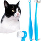 Small Dog Toothbrush, Cat & Puppy Tooth Brushing Kit, Ultra Soft & Mini Head Teeth Brush for Kitten & Tiny Pet, Doggy Toothbrushes Deep Dental Cleaning, 2 PCS - Blue