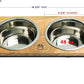Mango Wood Dog Bowl Stand - Elevated Pet Feeder with 2 Stainless Steel Bowls - Raised Food and Water Dish Set for Dogs and Cats, Available in 4 Sizes, Pet Dining Station, Large/48oz