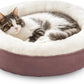 Love's cabin Round Donut Cat and Dog Cushion Bed, 20in Pet Bed for Cats or Small Dogs, Anti-Slip & Water-Resistant Bottom, Super Soft Durable Fabric Pet beds, Washable Luxury Cat & Dog Bed Burlwood