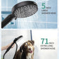 SR SUN RISE Filtered Shower Head with Handheld, High Pressure 9 Spray Mode Matte Black Showerhead with Filters, detachable shower head,Water Softener Filters Beads for Hard Water - Remove Chlorine