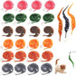 24 PCS Cat Worm Toy Zebra Print Feather Worm Teaser Refills Attachment Cute Cat Wand Replacement Interactive Wand Accessories for Fishing Pole Toy Teaser for Indoor Cats Kitten